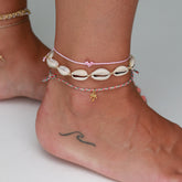 Bracelet de cheville avec coquillages